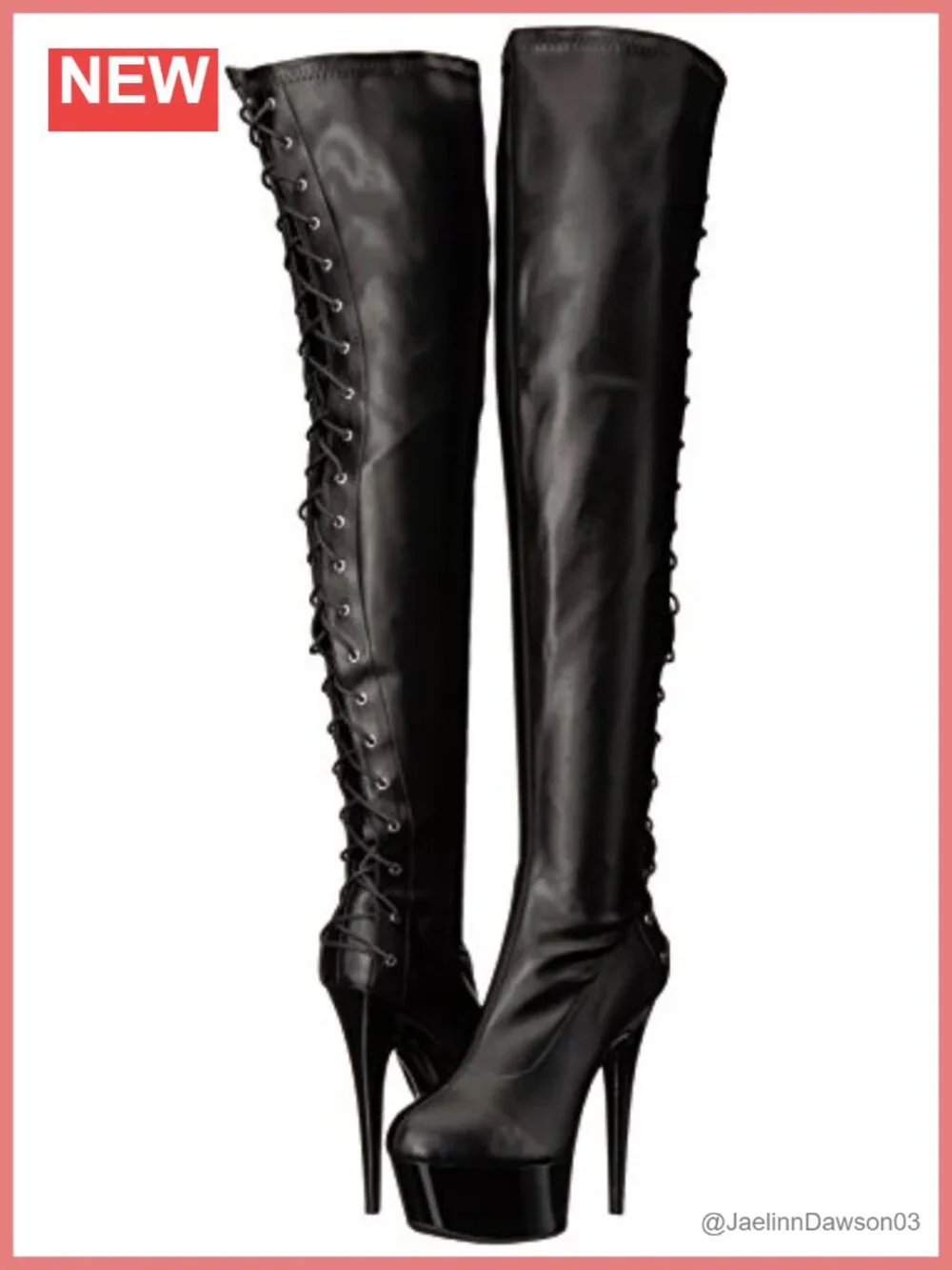 Women's Over-the-Knee Engineer Boots Polyurethane Platform High Heel